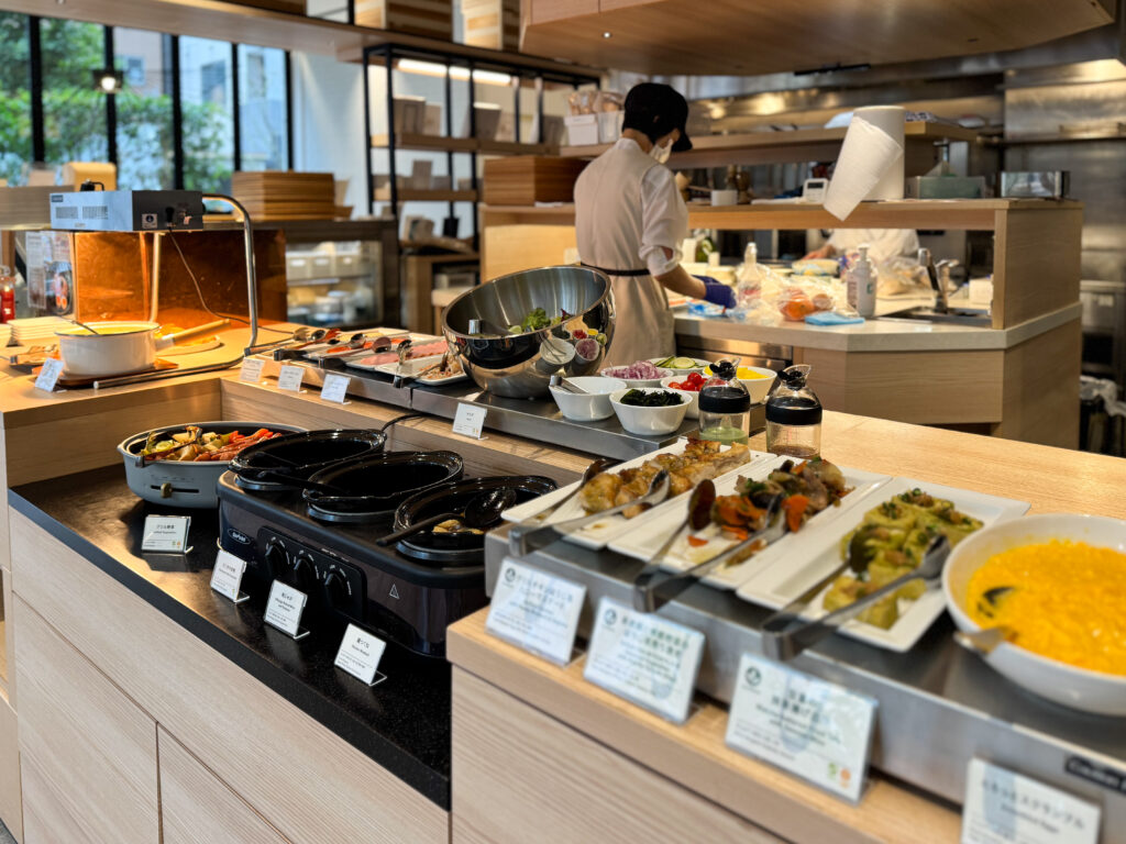 お茶づくしの朝食ビュッフェ