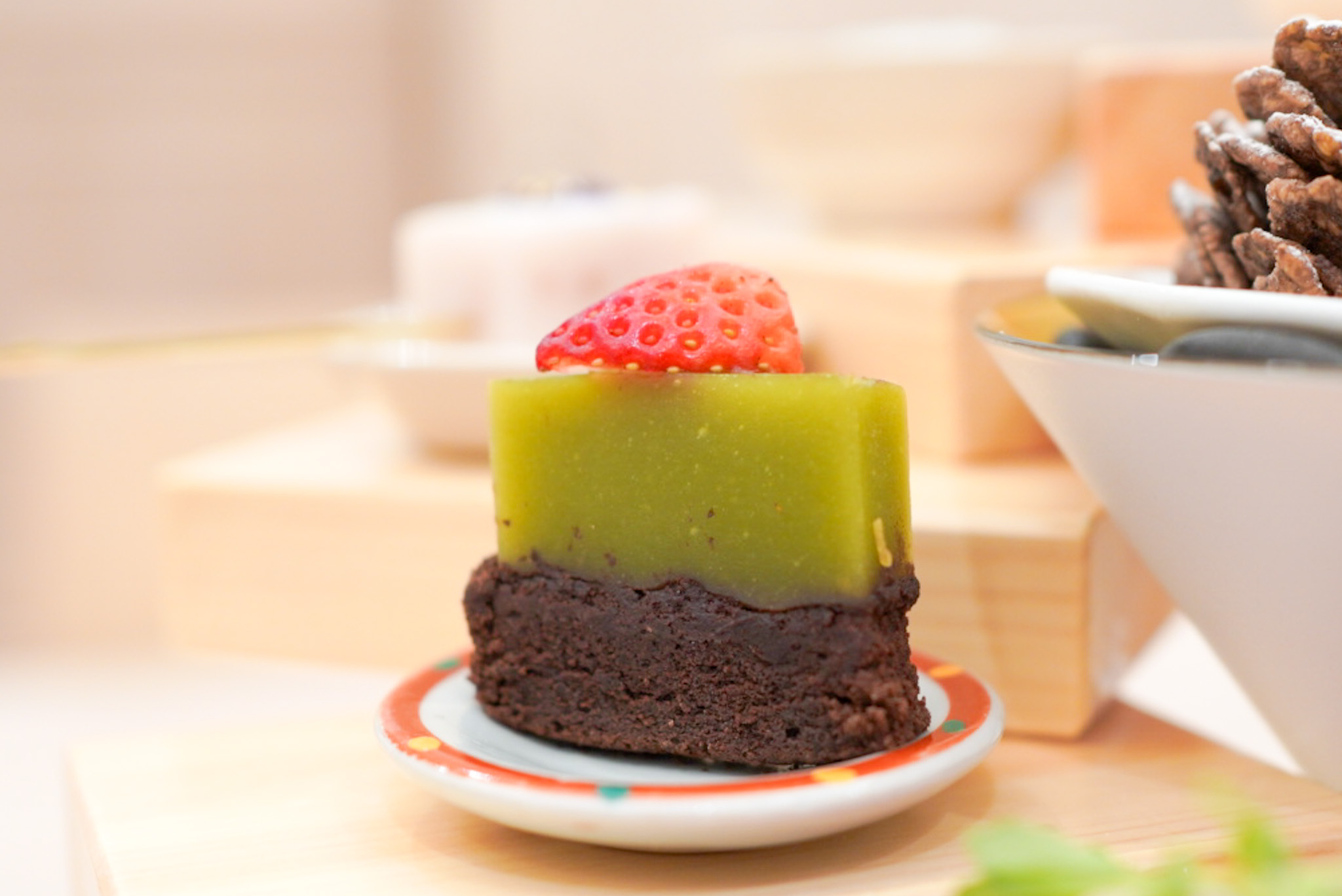 ケール羊羹とショコラテリーヌ