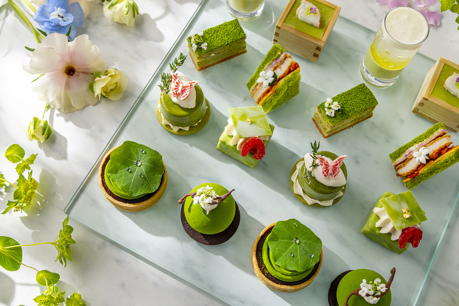 コンラッド東京 「抹茶と香りのアフタヌーンティー “ボタニカルガーデン”」全体