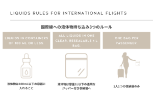 国際線の液体持ち込みルール|100mL・ジップ袋・化粧品・保安検査