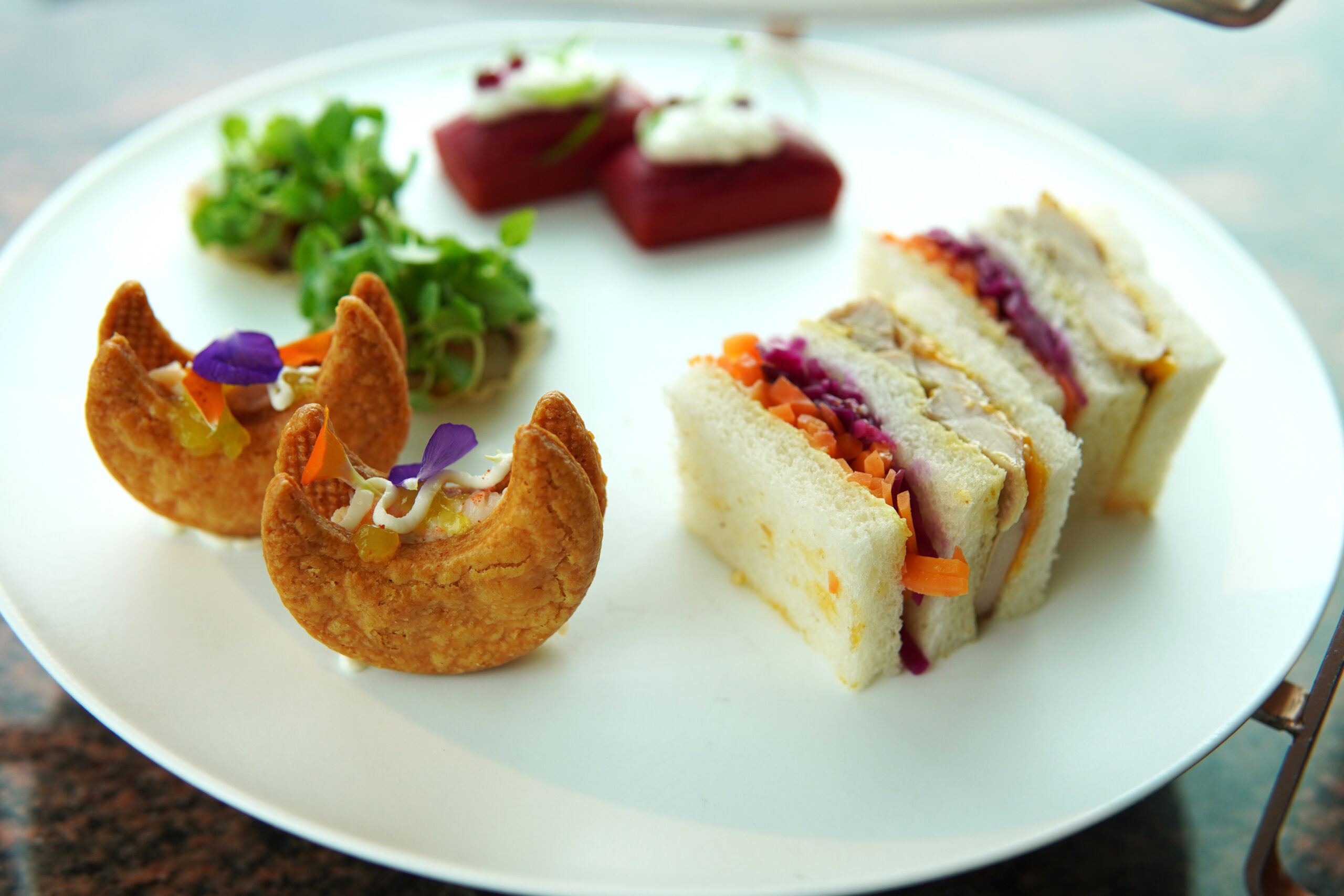 センタラグランドホテル大阪「こころ咲く ohana Afternoon Tea」セイボリー