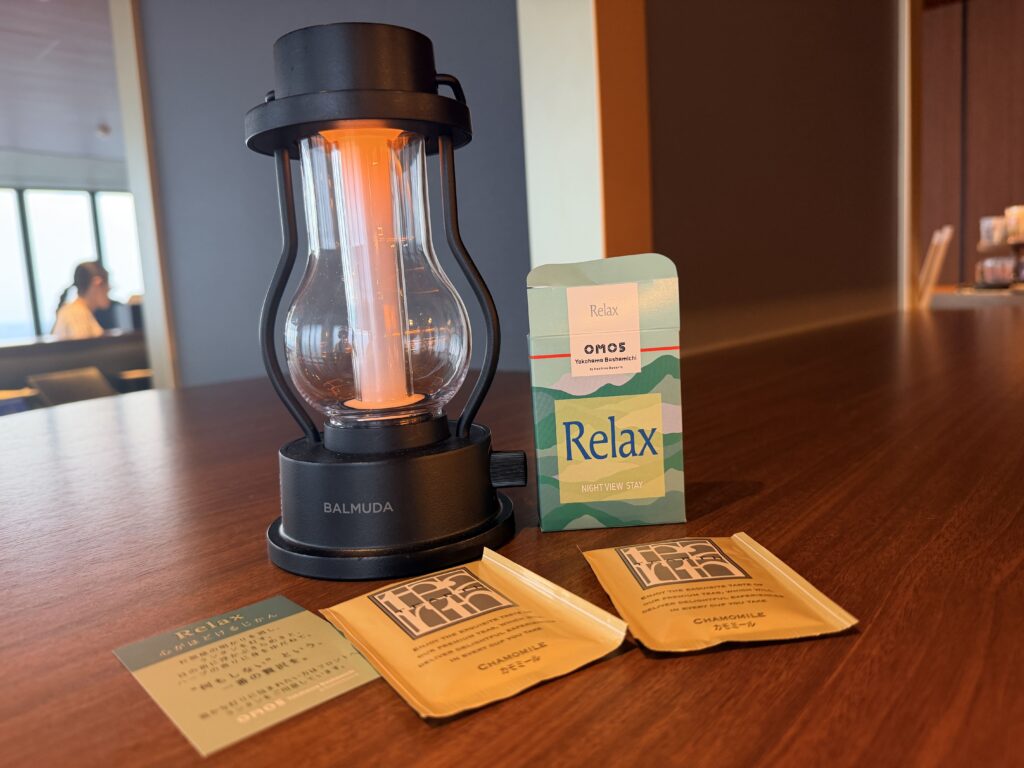 一番人気の“Relax”は、部屋を暗くしてランプを灯しながらハーブティーを。
素敵な提案にわくわく